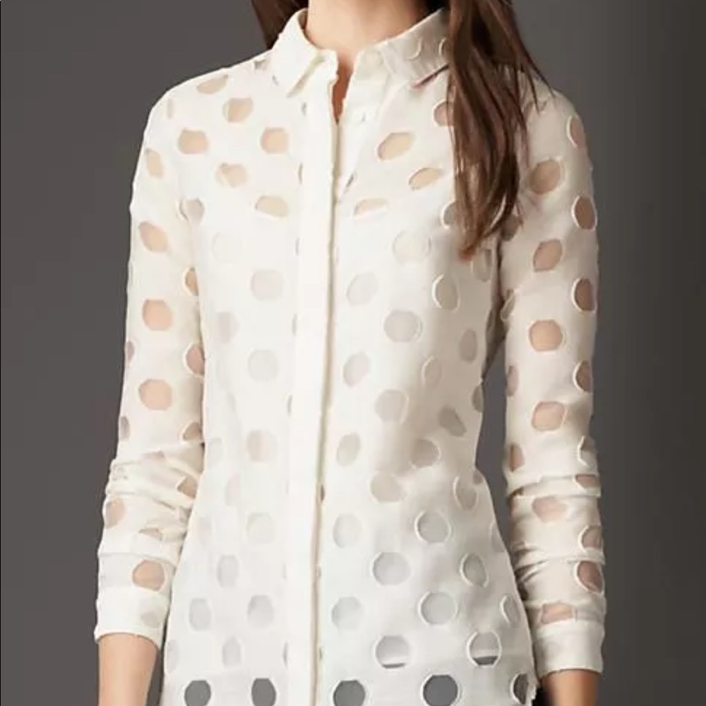 Burberry London 2pc White Polka Dot Shirt
